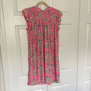 Crown & Ivy Pink and Green Patterned Dress